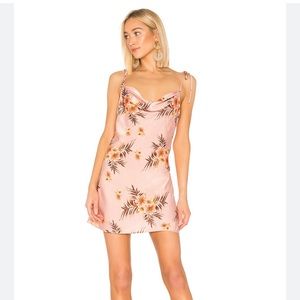 LPA Pink Floral Mini Dress